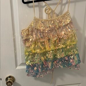 Storia Multicolor Sequin Tank Top